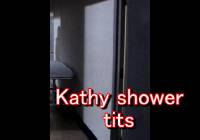 Kathy shower tits